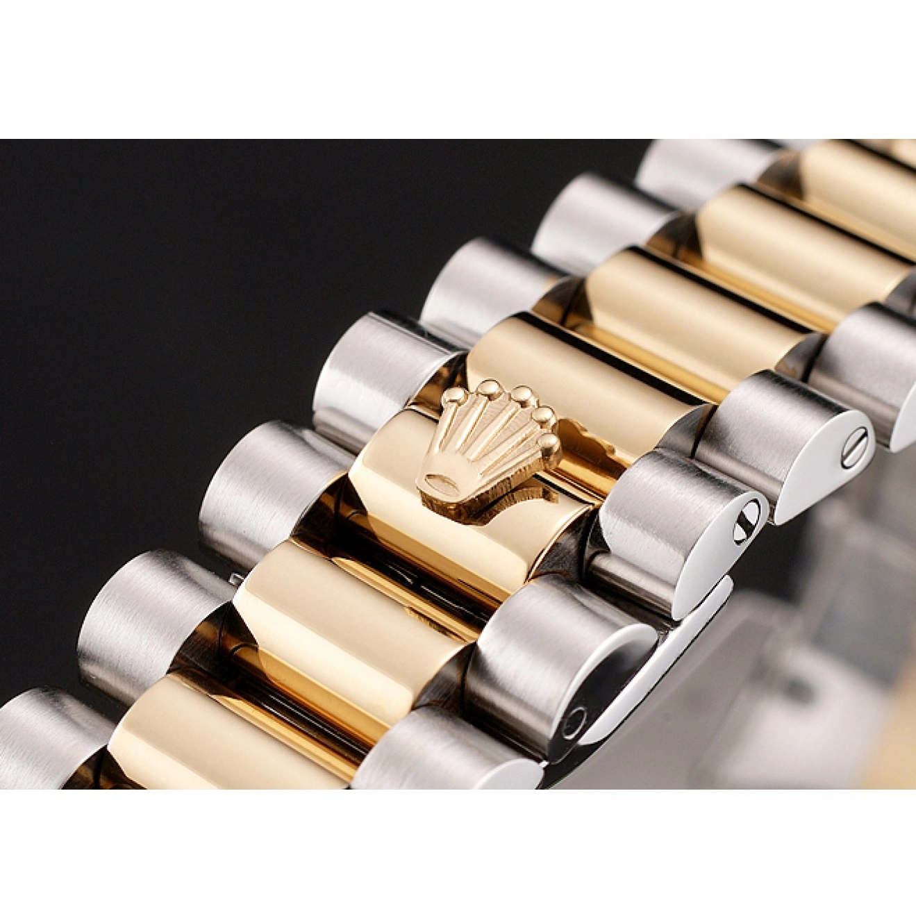 Rolex copies cheap Diamonds Bracelet Tone Swiss 1454105 Black Dial Rubies And Two Rolex Day-Date 0818